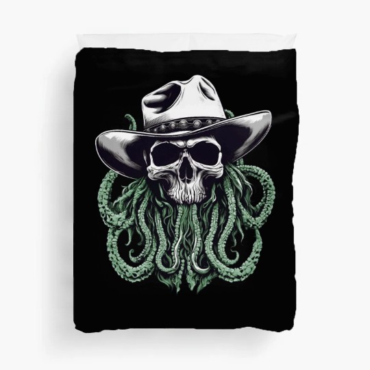 Skull and Tentacles - Weird Wild West Fusion Duvet Covers