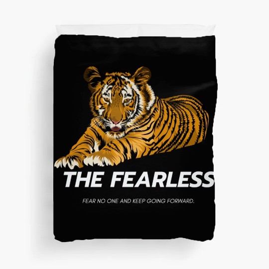 Be fearless Lion Style Logo powerful Duvet Covers
