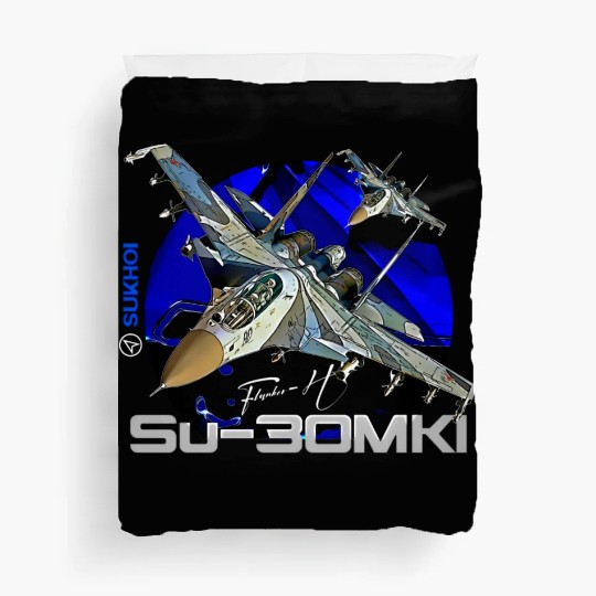 Sukhoi SU-30 MKI Russian Fighterjet Duvet Covers