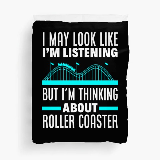Roller Coaster Wooden Coaster Amusement Park Duvet Covers