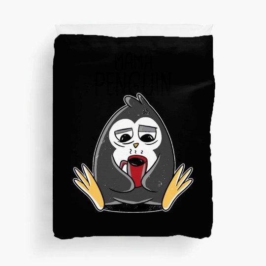 Penguin Mama Flightless Bird Lover Mother's Day Mo Duvet Covers