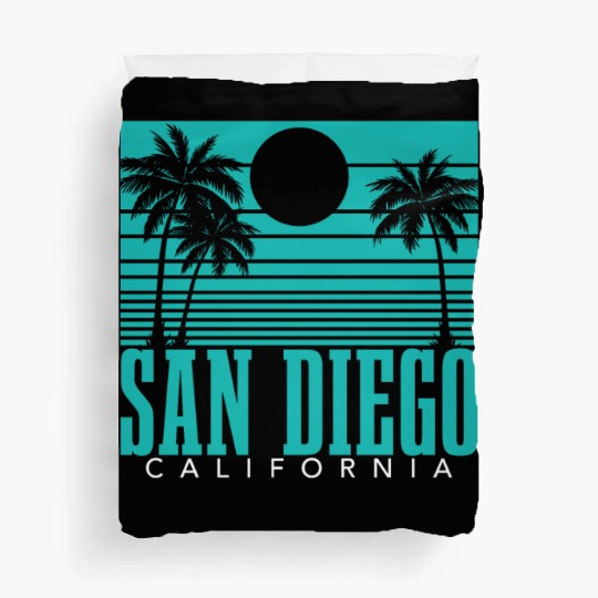 San Diego California Vintage Souvenir Duvet Covers