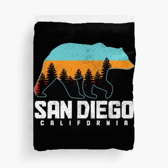 San Diego California Vintage Souvenir Duvet Covers