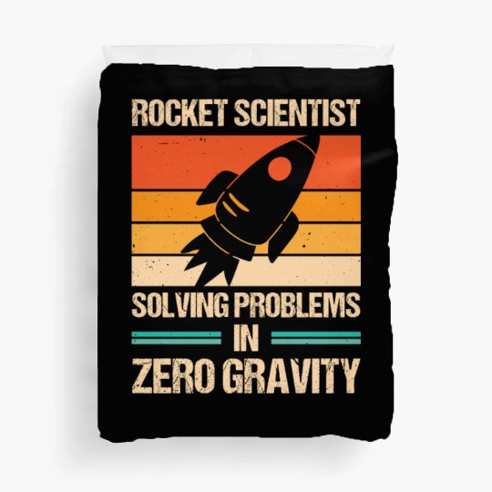 Rocket Scientist Retro Zero Gravity Vintage Duvet Covers