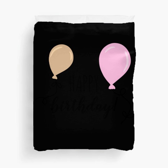 Happy birthday party balloons Duvet Covers