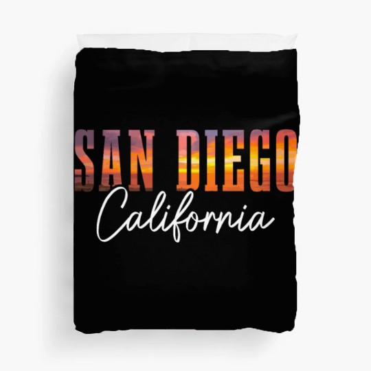 San Diego California Vintage Souvenir Duvet Covers