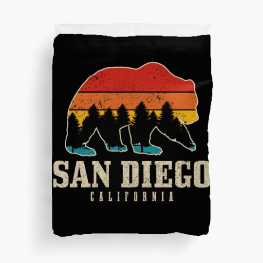 San Diego California Bear Souvenir Duvet Covers