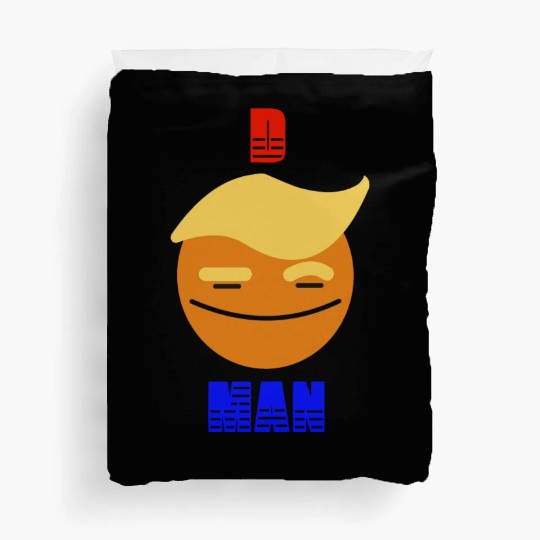 Support Donald J. Trump. D-Man Smile Face Trump Duvet Covers