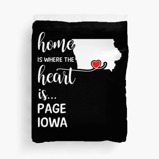 Page County Iowa Is Where My Heart Is Gift Duvet Covers