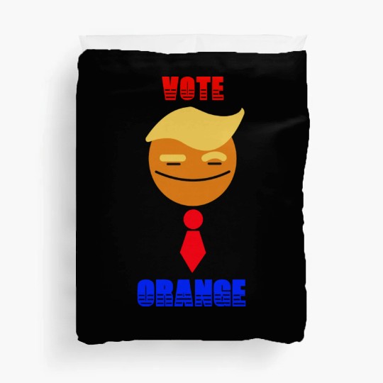 Support Donald Trump. Vote Orange Red Tie Trump Duvet Covers