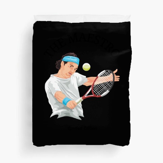 White Illustrated Tennis Club T Stirt Duvet Covers