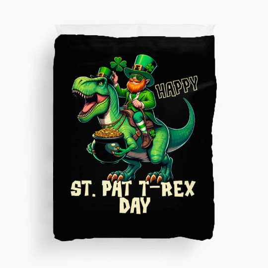 Happy St Pat-Rex Day Dinosaur Boys St Patricks Day Duvet Covers