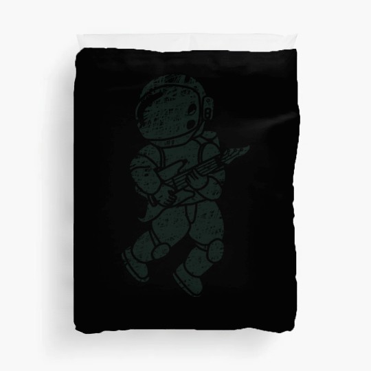 an astronauts playing guitar Duvet Covers