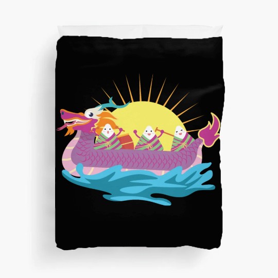 Chinese Dragon Boat Chinese Gift Duvet Covers
