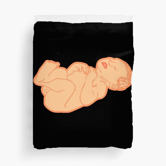 Newborn baby white skin color Duvet Covers