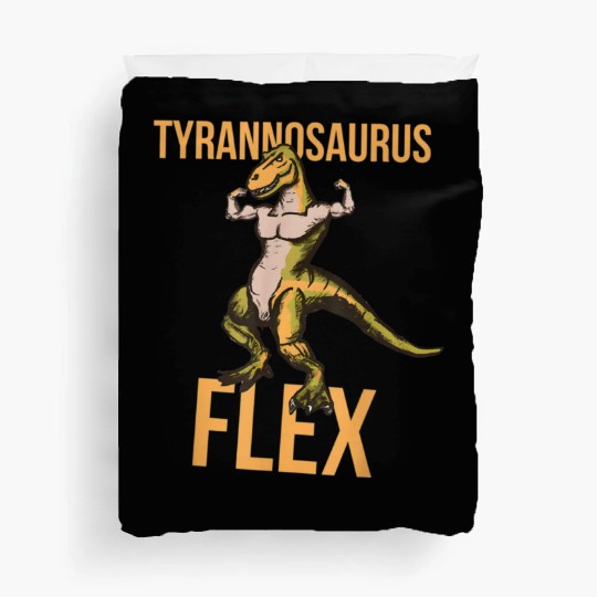Tyrannosaurus Flex Weightlifting Powerlifting Duvet Covers