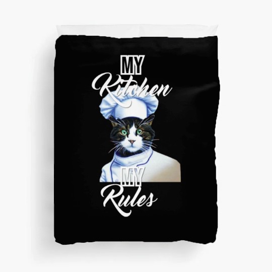 cat chef Duvet Covers
