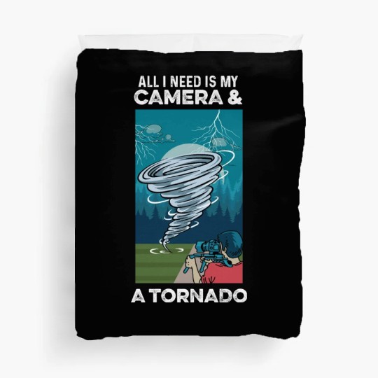 Camera & Tornado Videographer Gift Duvet Covers