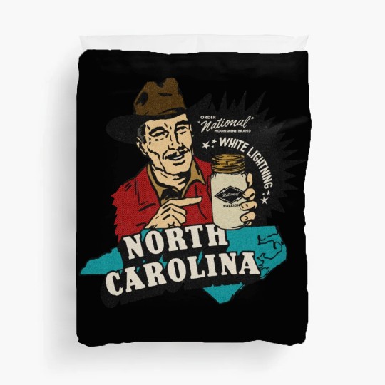 Vintage Raleigh NC Moonshine Duvet Covers