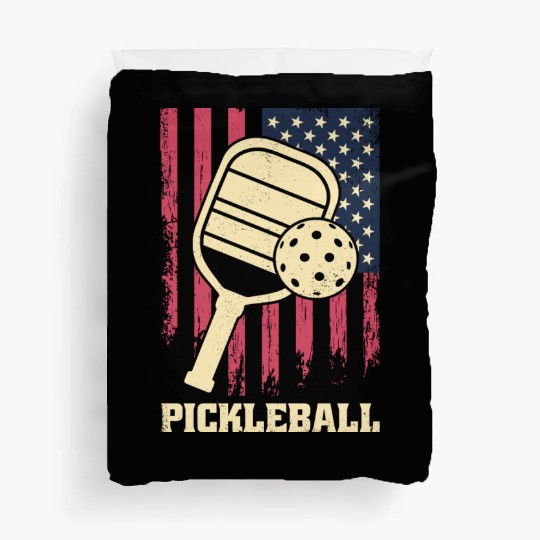 Patriotic Pickleball Passion Duvet Covers