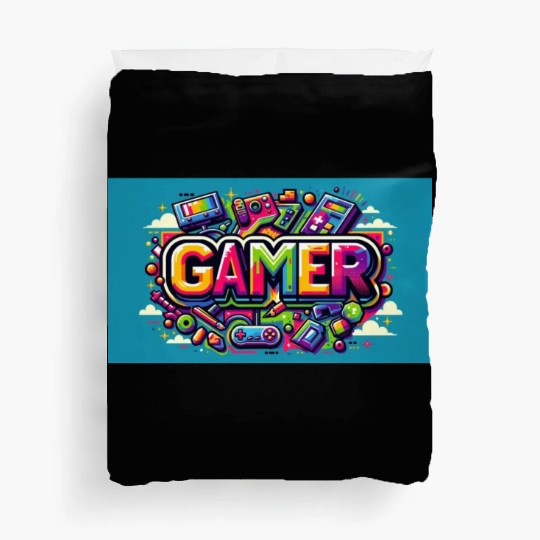 Neon Arcade Retro Gamer Duvet Covers