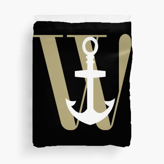 Wanchor W Anchor Essential,Hunter, pirate, ship Duvet Covers