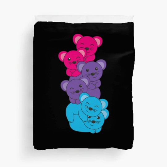 Androgynous Flag Pride Lgbtq Cute Mouse Duvet Covers