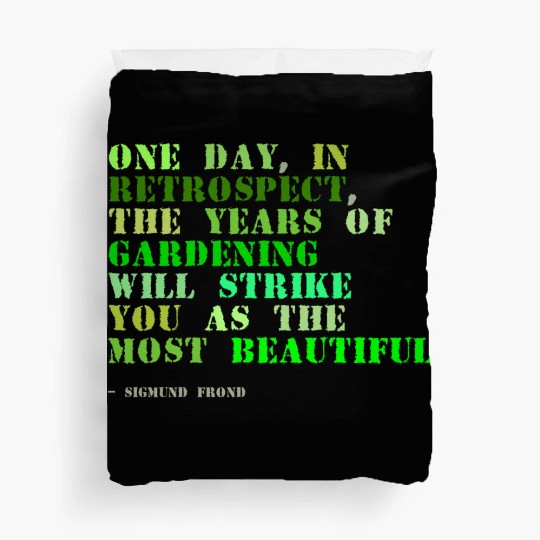 Plant sayings fake sigmund freud quote Duvet Covers