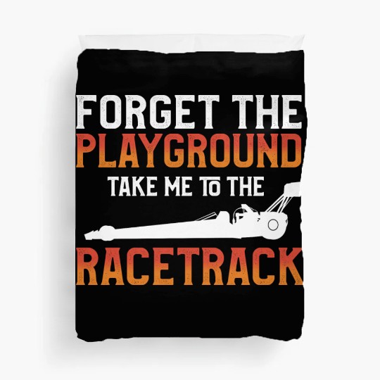 Racetrack Drag Racing dragster Duvet Covers