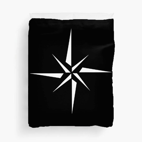Nautical star. Compass rose, cardinal directions Duvet Covers