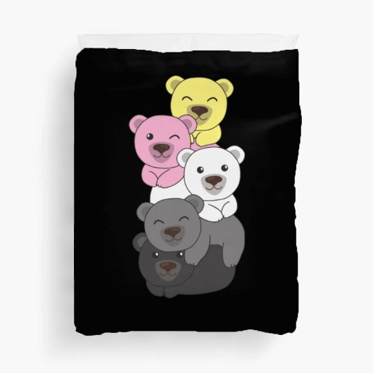 Queerplatonic Flag Pride Lgbtq Cute Bear Duvet Covers