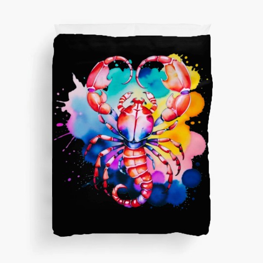 Color splash zodiac: Scorpio Duvet Covers