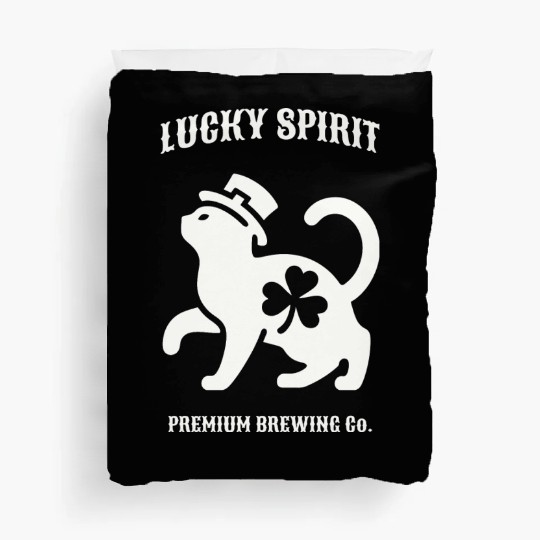 St Patricks Lucky cat Green Duvet Covers