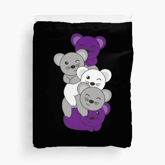 Graysexual Flag Pride Lgbtq Cute Mouse Duvet Covers