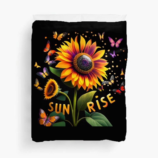 Multicoloured Sunflower at Sunrise Duvet Covers