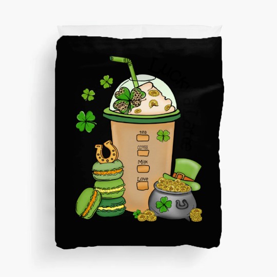 Lucky a Latte: Inspired by Saint Patrick's Day Duvet Covers