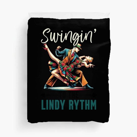 Lindy Hop Dancer Swinging Dancing Swing Dance Duvet Covers