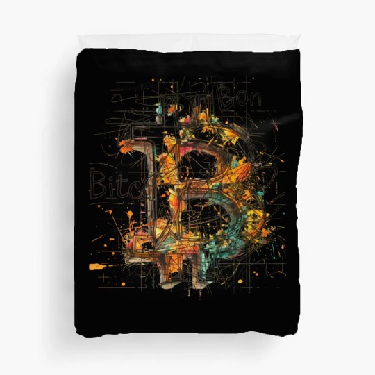Pi day 3.14 Crypto Bitcoin Math Lover Sketch Duvet Covers