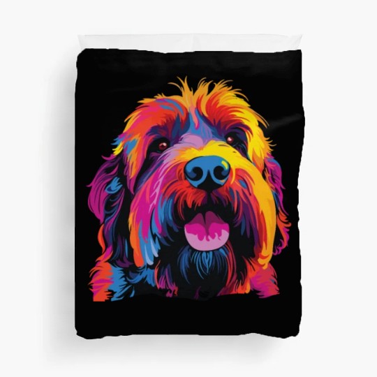 Colorful Russian Black Terrier Duvet Covers
