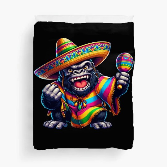 Cinco de Mayo Gorilla: Festive Design Duvet Covers