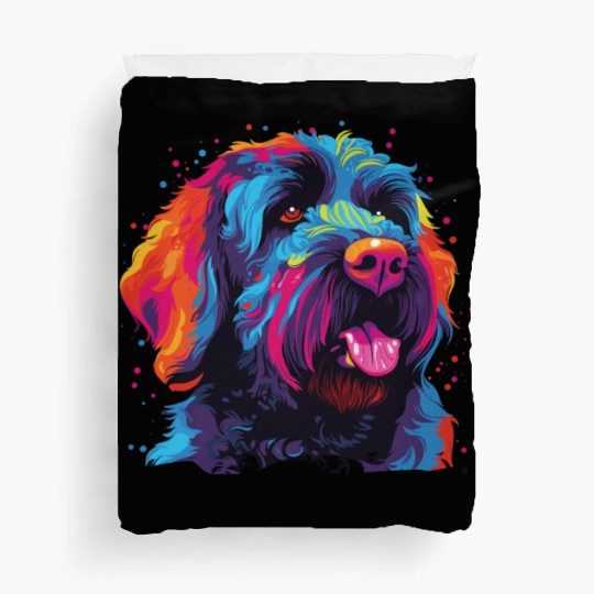 Colorful Russian Black Terrier Duvet Covers