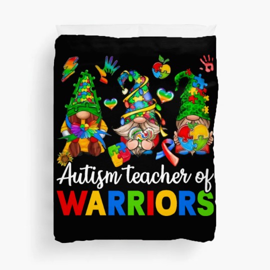 Autism Teacher Of Warriors Gnomes Duvet Covers