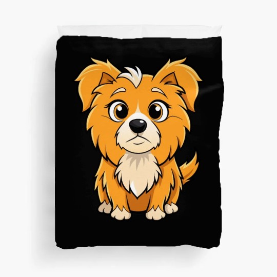 Curious Tibetan Spaniel Digital Art Duvet Covers