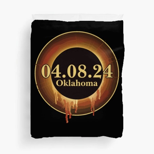 Total Solar Eclipse Path of Totality Oklahoma Duvet Covers