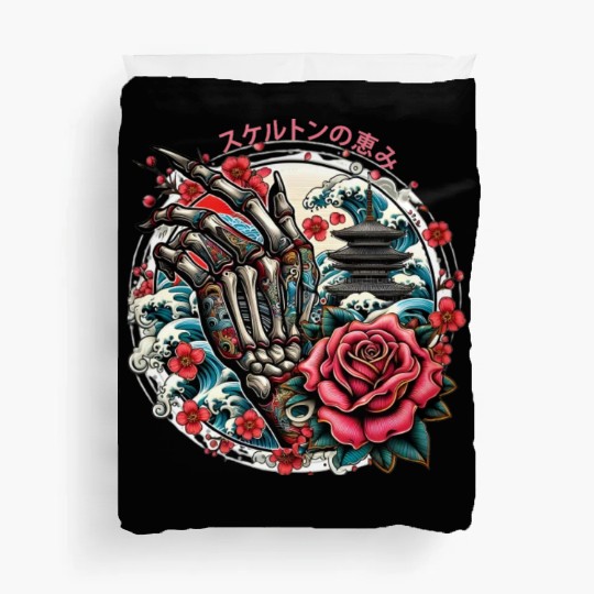 Skeleton's Sakura Duvet Covers
