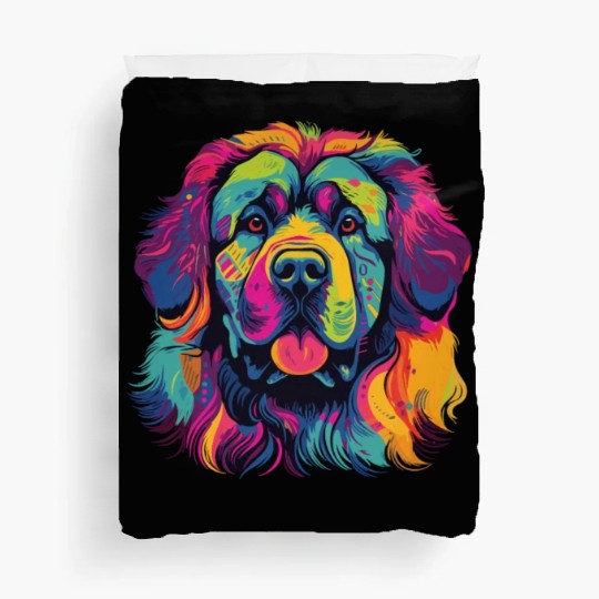 Watercolor Colorful Tibetan Mastiff Duvet Covers
