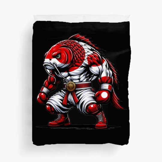 Koi fish national flag of Japan Duvet Covers
