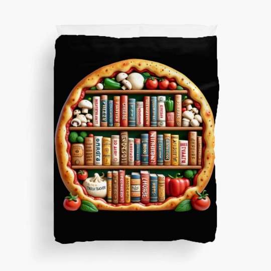 Pizza Words English Teacher Literature Duvet Covers