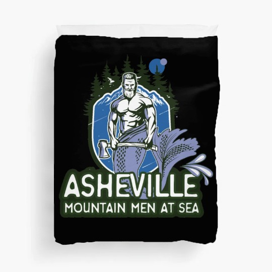 Asheville mountain men at sea Duvet Covers