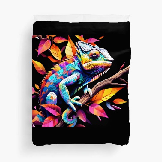 "Kaleidoscopic Chameleon Serenity" Duvet Covers